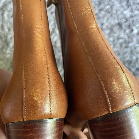 J. Crew Tan Brown Leather Western Boots Burnished Sand Sz 11 NEW WITHOUT BOX! - Picture 9 of 11